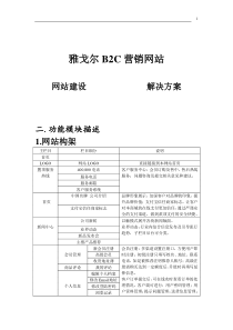 雅戈尔B2C营销网站建设计划书