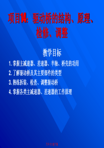 项目14 驱动桥的结构、原理、检修、调整