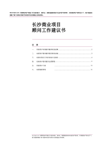 世联长沙商业项目顾问工作建议书