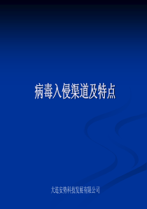 病毒入侵渠道及特点