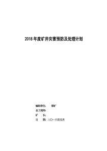 年矿井灾害预防及处理计划（DOC95页）