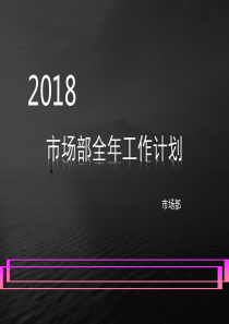 市场部全年工作计划