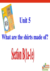 2014年版新目标英语九年级Unit+5section B 1a-1e