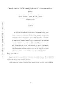 Study of chaos in hamiltonian systems via converge