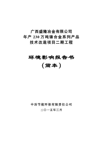 广西盛隆冶金有限公司230万吨镍合金