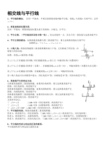 相交线与平行线讲义和练习题