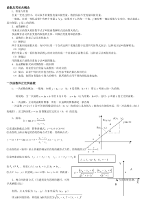 初中函数概念大全