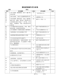 胰岛素泵操作评分标准