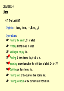 Chapter 4 Linked Lists