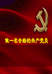 做一名合格的党员--ppt