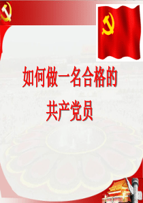 做一名合格的共产党员  党课