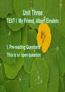 My friend, Albert Einstein课文讲解