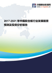 2017-2021年中国胶合板行业发展前景预测及投资分析报告