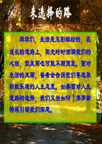 未选择的路(公开课教学课件)