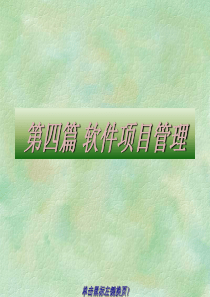 第十章软件项目管理