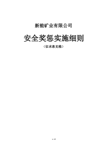 新能矿业安奖惩实施细则