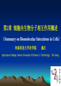 第2章 细胞内生物分子相互作用概述2