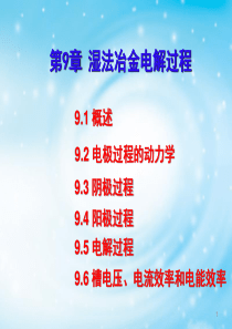 有色冶金原理第九章_湿法冶金电解过程