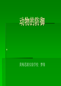 鄂教版 五年级科学课件 动物的防御