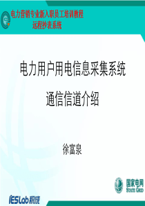 2009-05-11电力用户用电信息采集系统-信道介绍