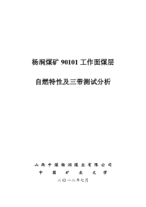 杨涧煤矿90101面煤层自燃特性及三带测试分析