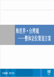 台湾城整体定位策划方案