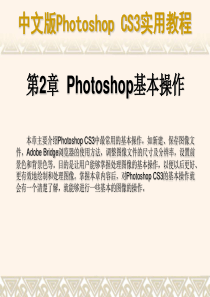 《中文版Photoshop CS3实用教程》课件-第2章 Photoshop基本操作