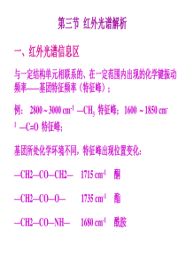 第三节1 红外光谱解析