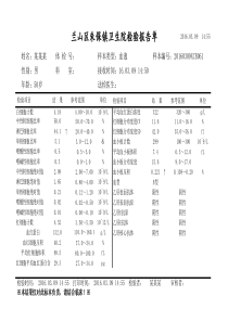 化验单模板样本----血常规