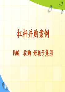 案例041杠杆收购案例-PAG收购好孩子集团