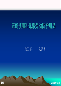 正确使用和佩戴劳动防护用品