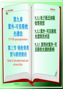 9.3 吸收带类型与溶剂效应