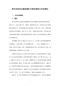 比德煤矿瓦斯治理能力评估