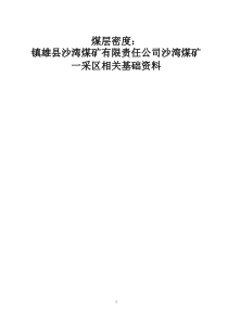 沙湾煤矿采区相关资料