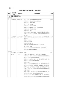 虚拟演播室系统设备清单