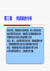 利润表的分析资料