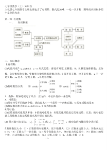 人教版初中数理化知识点总结