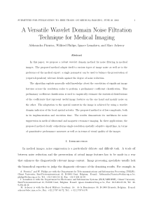 A versatile wavelet domain noise filtration techni