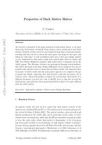 Properties of Dark Matter Haloes