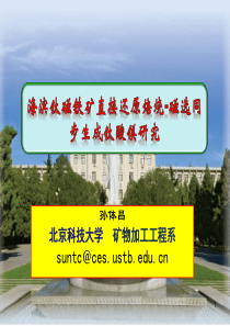 海滨砂矿直接还原焙烧同步生产钛酸镁的研究