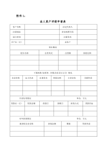 法人客户(评级、授信、用信)(企业)