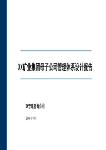 淮北矿业母子公司管理体系设计报告