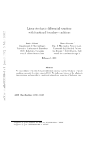 Linear stochastic differential equations with func