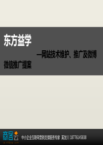 东方益学网站维护微博微信推广方案（PPT29页）