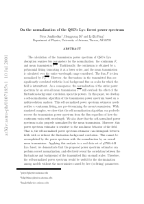 On-the-Normalization-of-the-QSOs-Lyman-alpha-Fores