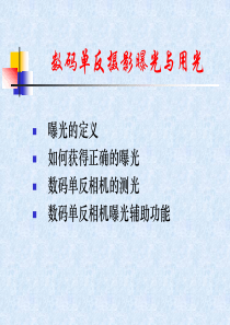 数码单反摄影曝光与用光