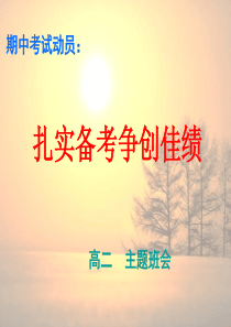 主题班会：期末复习策略与心态调整ppt