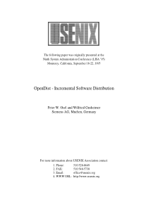 OpenDist - incremental software distribution