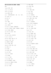 五星级酒店英语大全-词汇及句型全部