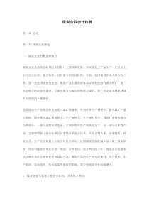 煤炭企业会计核算